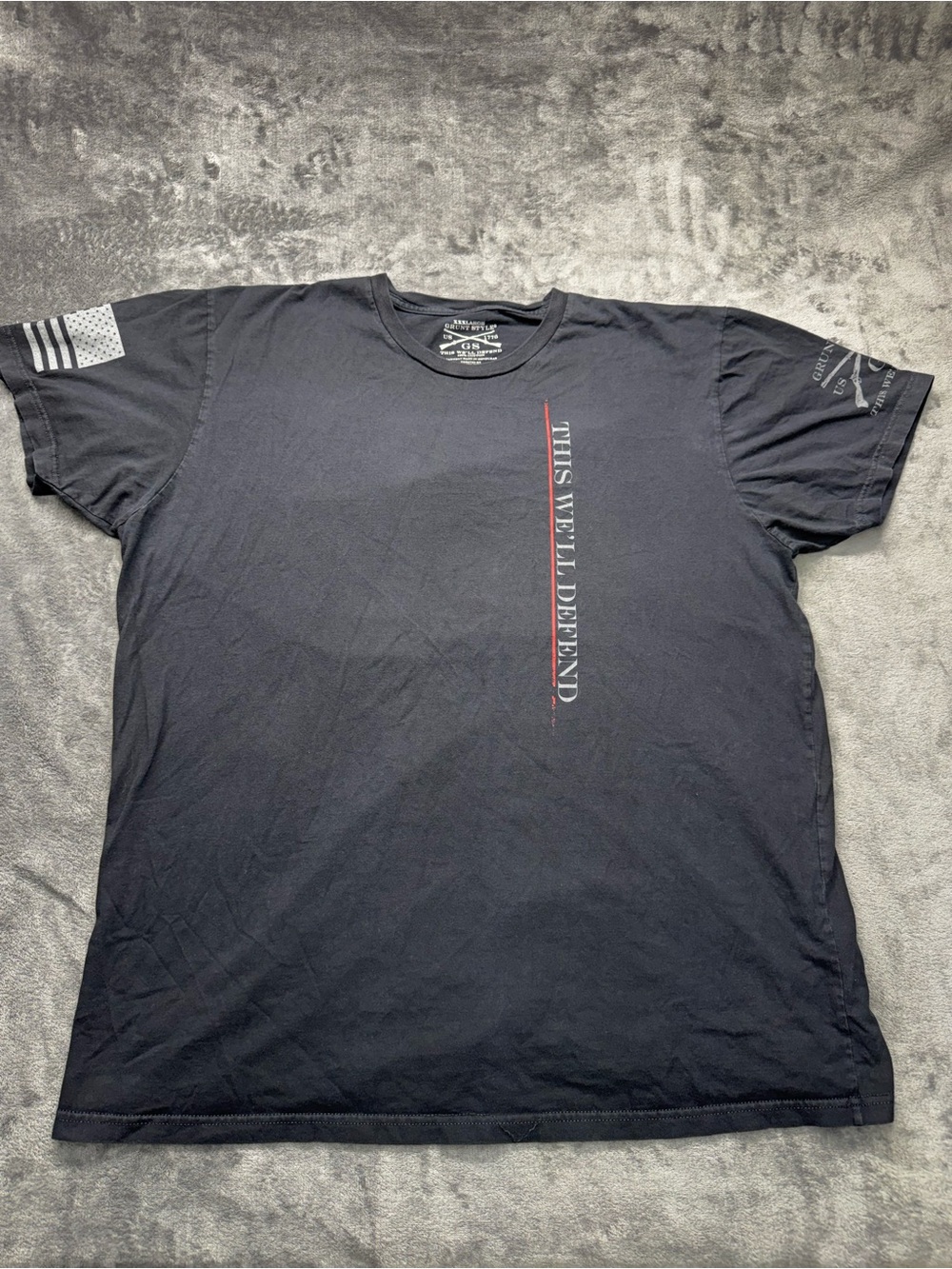 Grunt Style Black Tee with “this we’ll defend” 2nd amendment shirt